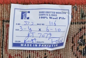 Vintage Red Tribal 3'4X6'10 Lilian Persian Rug