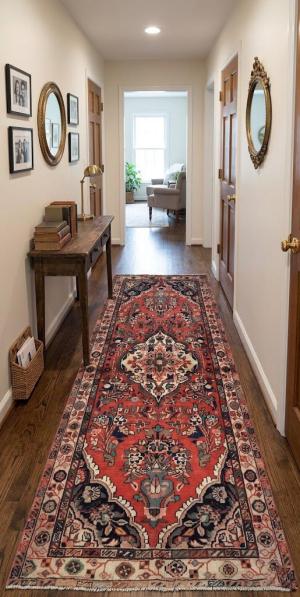 Vintage Red Tribal 3'4X6'10 Lilian Persian Rug