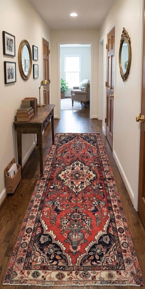 Vintage Red Tribal 3'4X6'10 Lilian Persian Rug