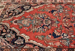 Vintage Red Tribal 3'4X6'10 Lilian Persian Rug