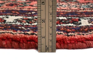 Vintage Bittersweet Red Floral Tribal 4'4X6'11 Hamedan Persian Rug