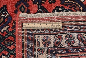 Vintage Bittersweet Red Floral Tribal 4'4X6'11 Hamedan Persian Rug