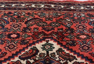 Vintage Bittersweet Red Floral Tribal 4'4X6'11 Hamedan Persian Rug
