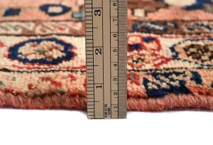 Vintage Light Salmon Floral Tribal 3'4X7'1 Hamedan Persian Rug