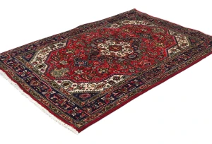 Vintage Red Traditional 3X5 Tabriz Persian Rug