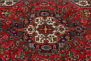 Vintage Red Traditional 3X5 Tabriz Persian Rug