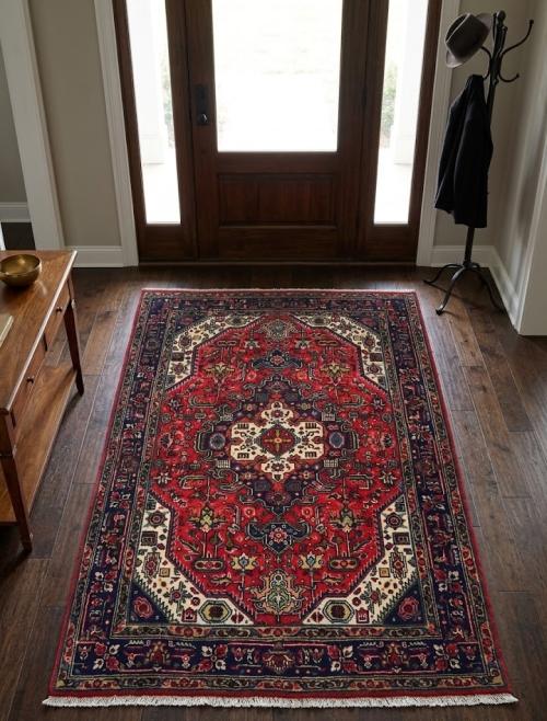 3'4 x 4'9 Hand Knotted Tabriz Traditional Persian Wool Rug