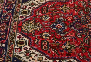 Vintage Red Traditional 3X5 Tabriz Persian Rug