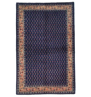 Vintage Purple-navy Tribal 3X5 Botemir Persian Rug