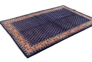 Vintage Purple-navy Tribal 3X5 Botemir Persian Rug