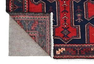 Vintage Red Tribal 3'4X9'5 Hamedan Persian Runner Rug
