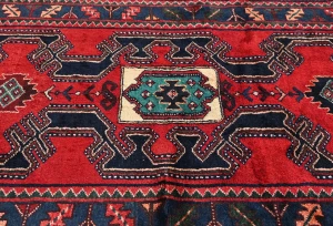 Vintage Red Tribal 3'4X9'5 Hamedan Persian Runner Rug
