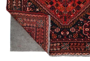 Vintage Red Tribal 3'6X9'5 Shiraz Persian Runner Rug