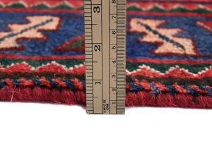 Vintage Red Floral Tribal 3'3X9'5 Hamedan Persian Runner Rug