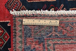 Vintage Red Floral Tribal 3'3X9'5 Hamedan Persian Runner Rug