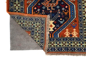 Orange Tribal Geometric 3X10 Ghoochan Persian Oriental Runner Rug