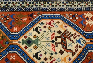 Orange Tribal Geometric 3X10 Ghoochan Persian Oriental Runner Rug