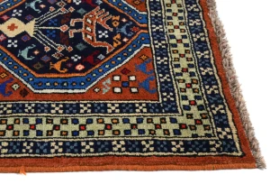 Orange Tribal Geometric 3X10 Ghoochan Persian Oriental Runner Rug