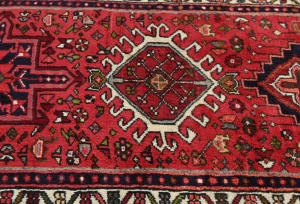 Vintage Red Tribal 2X10 Karajeh Persian Runner Rug