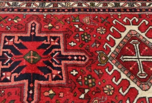 Vintage Red Tribal 2X10 Karajeh Persian Runner Rug