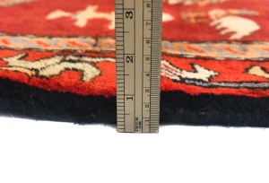 Vintage Purple-navy Tribal 3'6X10'5 Meshkin Persian Runner Rug