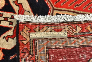 Vintage Purple-navy Tribal 3'6X10'5 Meshkin Persian Runner Rug