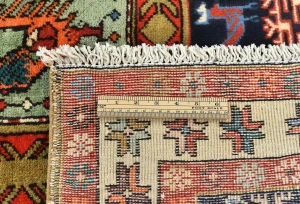 Vintage Plum Pictorial Tribal 4X10'4 Meshkin Persian Runner Rug