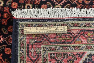 Vintage Purple-navy Allover Tribal 3X12 Hamedan Persian Runner Rug