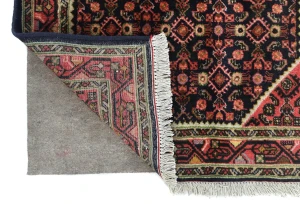 Vintage Purple-navy Allover Tribal 3X12 Hamedan Persian Runner Rug