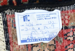 Vintage Purple-navy Tribal 3X15 Hamedan Persian Runner Rug