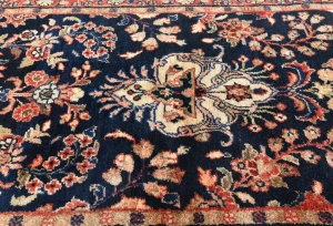 Vintage Purple-navy Tribal 3X15 Hamedan Persian Runner Rug