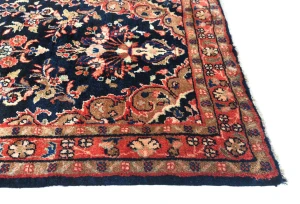 Vintage Purple-navy Tribal 3X15 Hamedan Persian Runner Rug