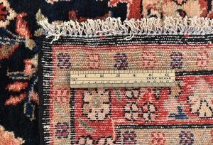 Vintage Navy Blue Floral Tribal 3X15 Hamedan Persian Runner Rug