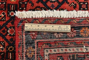 Vintage Red Floral Tribal 3X13 Hamedan Persian Runner Rug