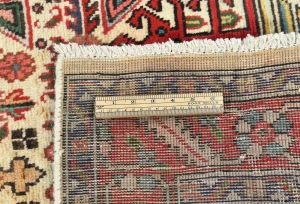 Vintage Cream Traditional 3X12 Tabriz Persian Runner Rug