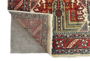 Vintage Cream Traditional 3X12 Tabriz Persian Runner Rug