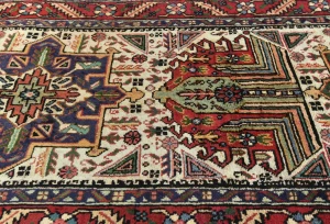 Vintage Cream Traditional 3X12 Tabriz Persian Runner Rug