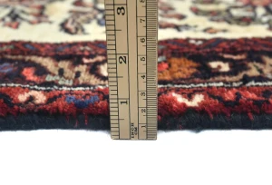 Vintage Cream Floral Tribal 3X17 Hamedan Persian Runner Rug