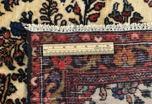 Vintage Cream Floral Tribal 3X17 Hamedan Persian Runner Rug