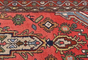 Vintage Bittersweet Red Floral Tribal 3X5 Hamedan Persian Rug