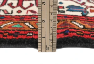 Vintage Cream Geometric 2X9 Karajeh Persian Runner Rug