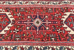 Vintage Red Tribal 2'4X10 Karajeh Persian Runner Rug