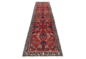 Vintage Red Tribal 3X11 Lilian Persian Runner Rug