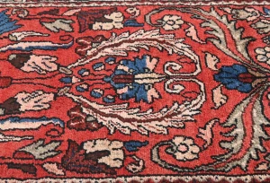 Vintage Red Tribal 3X11 Lilian Persian Runner Rug