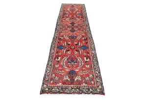 Vintage Red Tribal 3X11 Lilian Persian Runner Rug