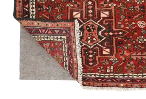 Vintage Red Geometric 3X11 Karajeh Persian Runner Rug