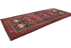 Vintage Dark Plum Tribal 5X11 Nahavand Persian Runner Rug