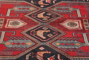 Vintage Dark Plum Tribal 5X11 Nahavand Persian Runner Rug