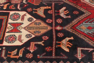 Vintage Dark Plum Tribal 5X11 Nahavand Persian Runner Rug