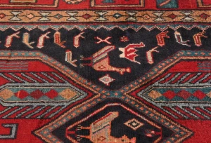 Vintage Dark Plum Tribal 5X11 Nahavand Persian Runner Rug